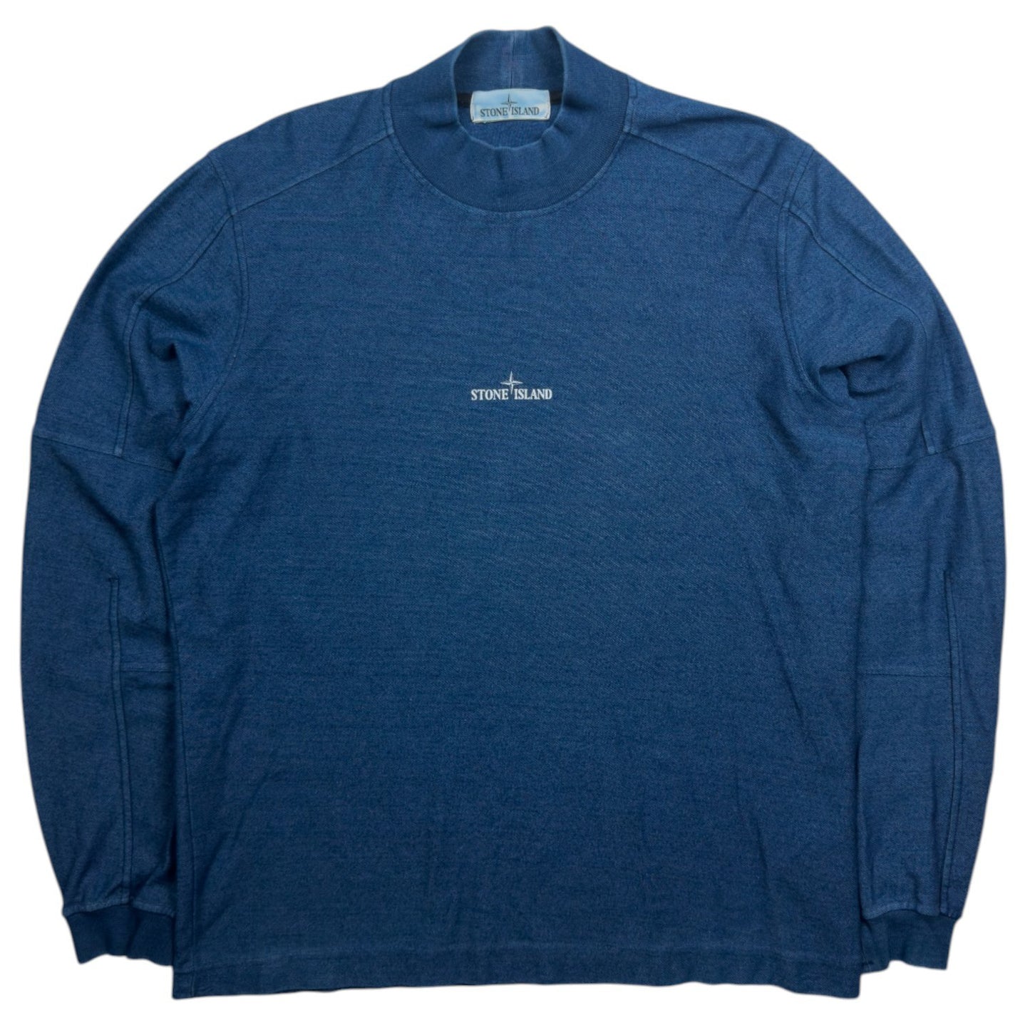 A/W 16 Stone Island Indigo Dye Mock Neck Sweater