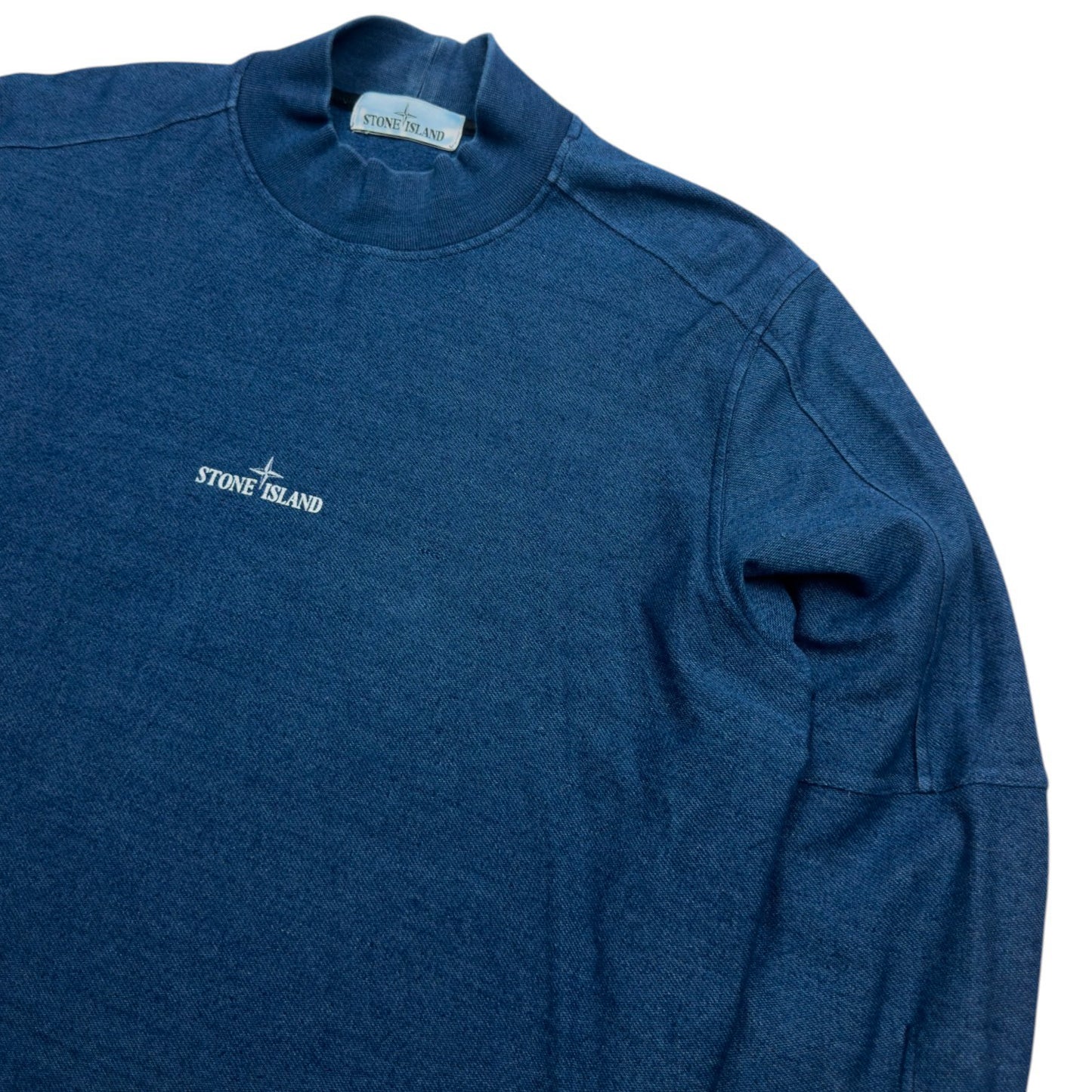 A/W 16 Stone Island Indigo Dye Mock Neck Sweater