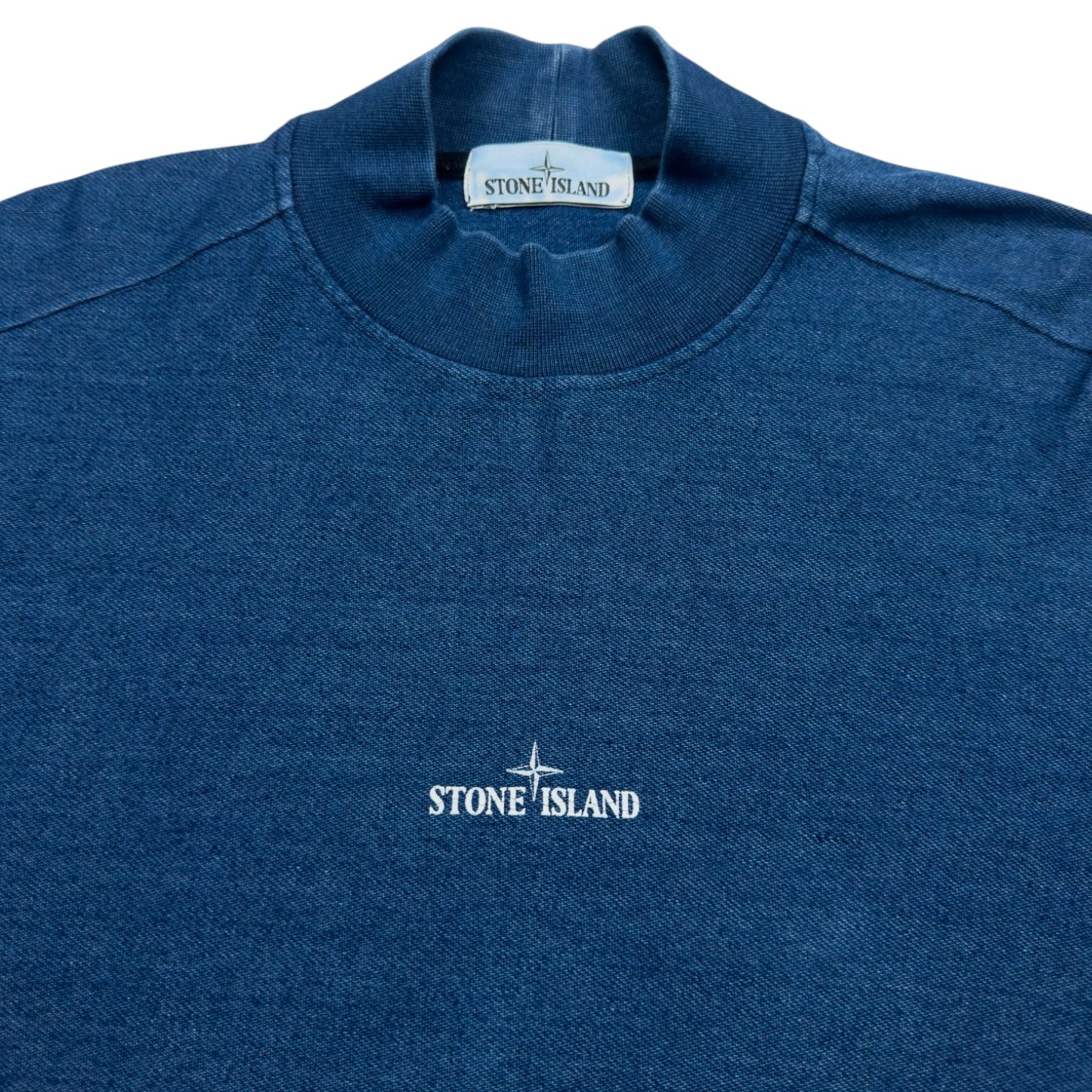 A/W 16 Stone Island Indigo Dye Mock Neck Sweater