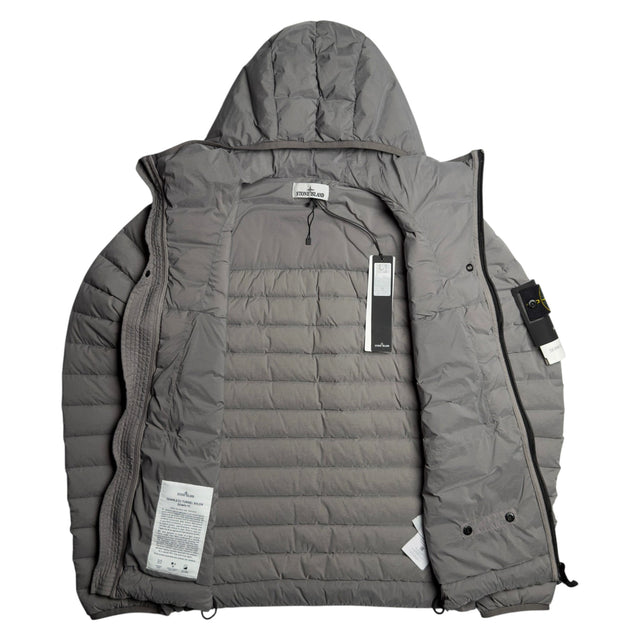 A/W 25 Stone Island Seamless Tunnel Nylon Down-TC Hooded Jacket - Grey