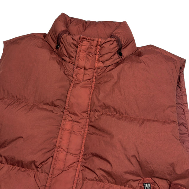 A/W 21 Stone Island Crinkle Reps R NY Down Gilet - Rust