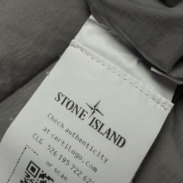 A/W 25 Stone Island Seamless Tunnel Nylon Down-TC Hooded Jacket - Grey
