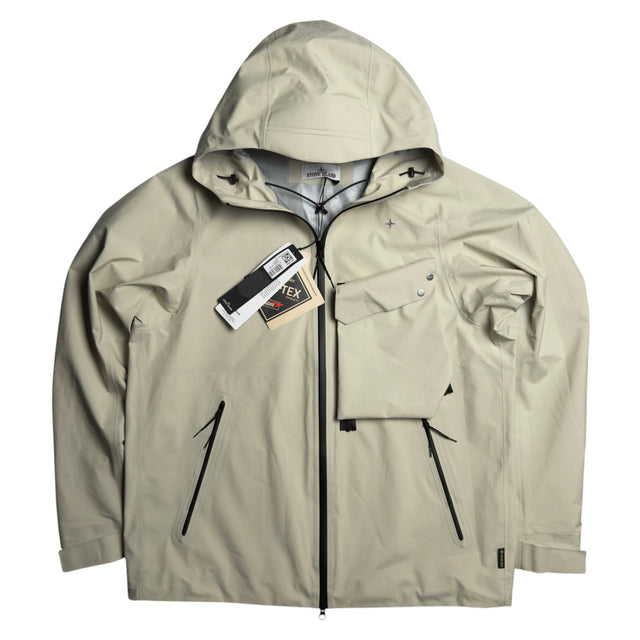 S/S 25 Stone Island Stellina 3L GORE-TEX Jacket with Polyester Face - Sand