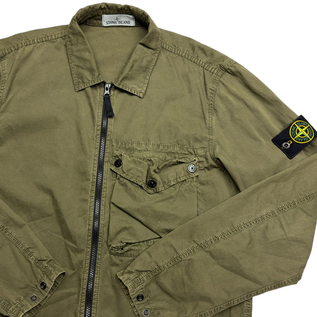 S/S 21 Stone Island Pocket Overshirt - Khaki