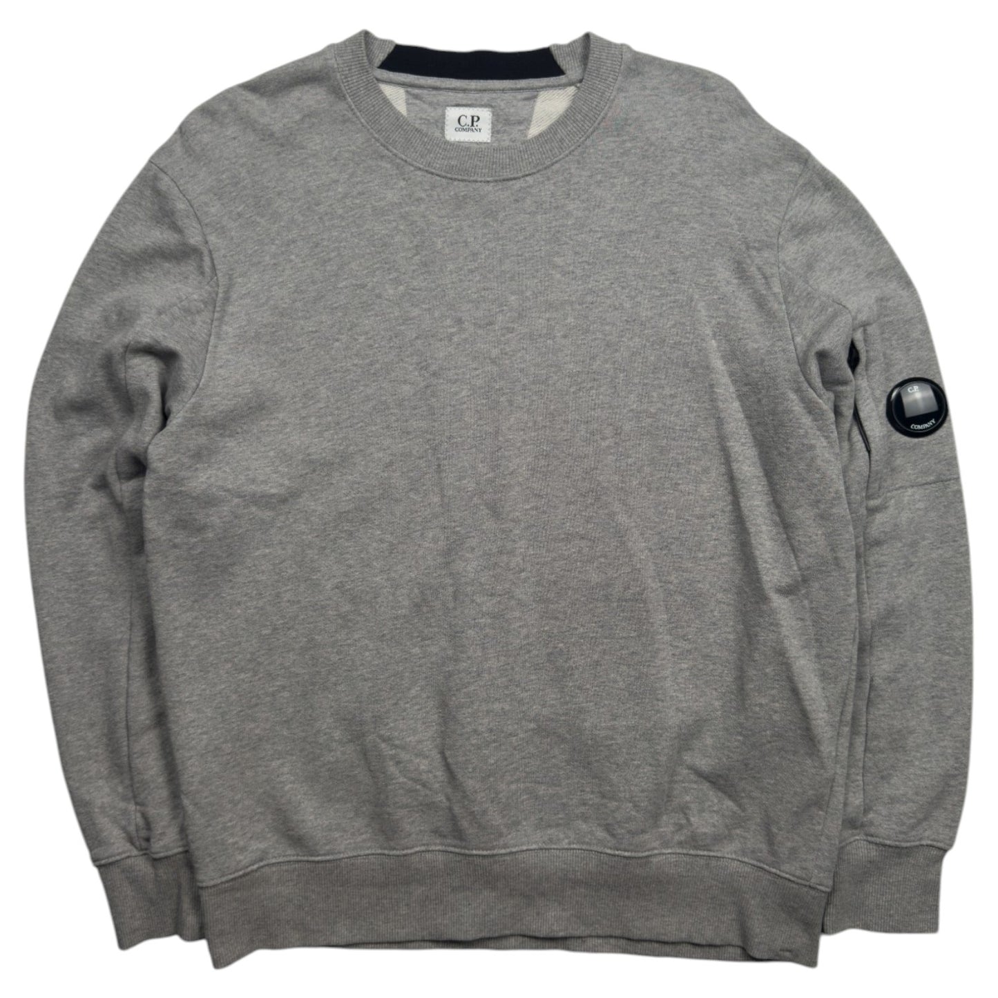 C.P. Company Diagonal Raised Fleece Crewneck Sweater - Grey