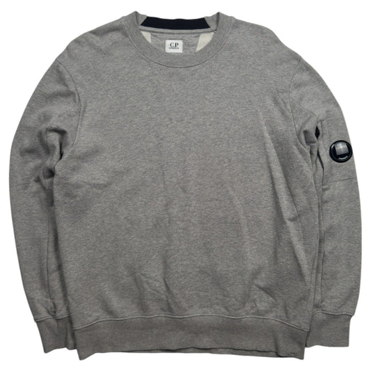 C.P. Company Diagonal Raised Fleece Crewneck Sweater - Grey