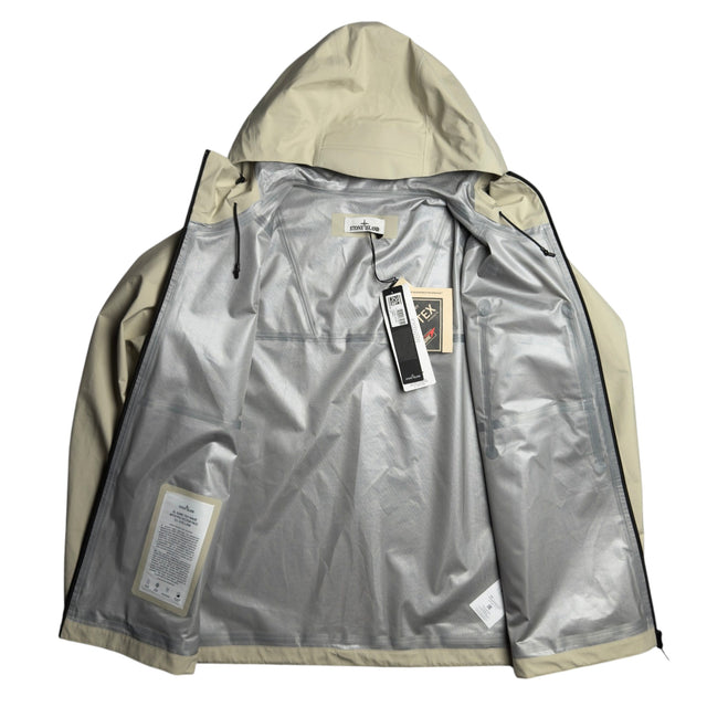 S/S 25 Stone Island Stellina 3L GORE-TEX Jacket with Polyester Face - Sand