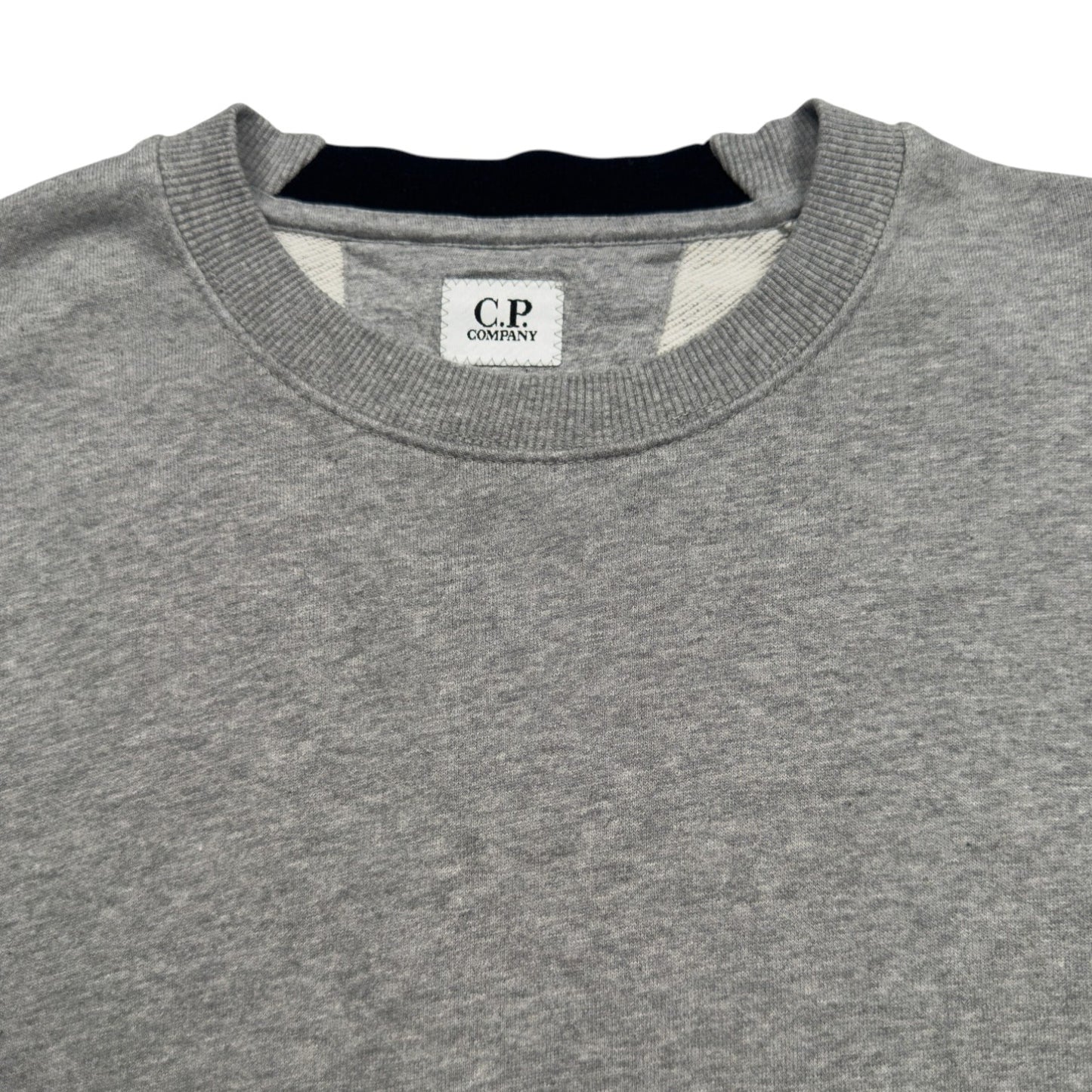 C.P. Company Diagonal Raised Fleece Crewneck Sweater - Grey