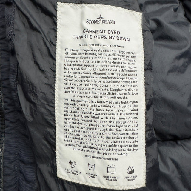 A/W 19 Stone Island Crinkle Reps NY Down Jacket - Navy