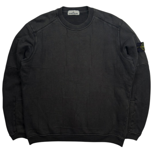 A/W 16 Stone Island House Check Crewneck Sweater - Black