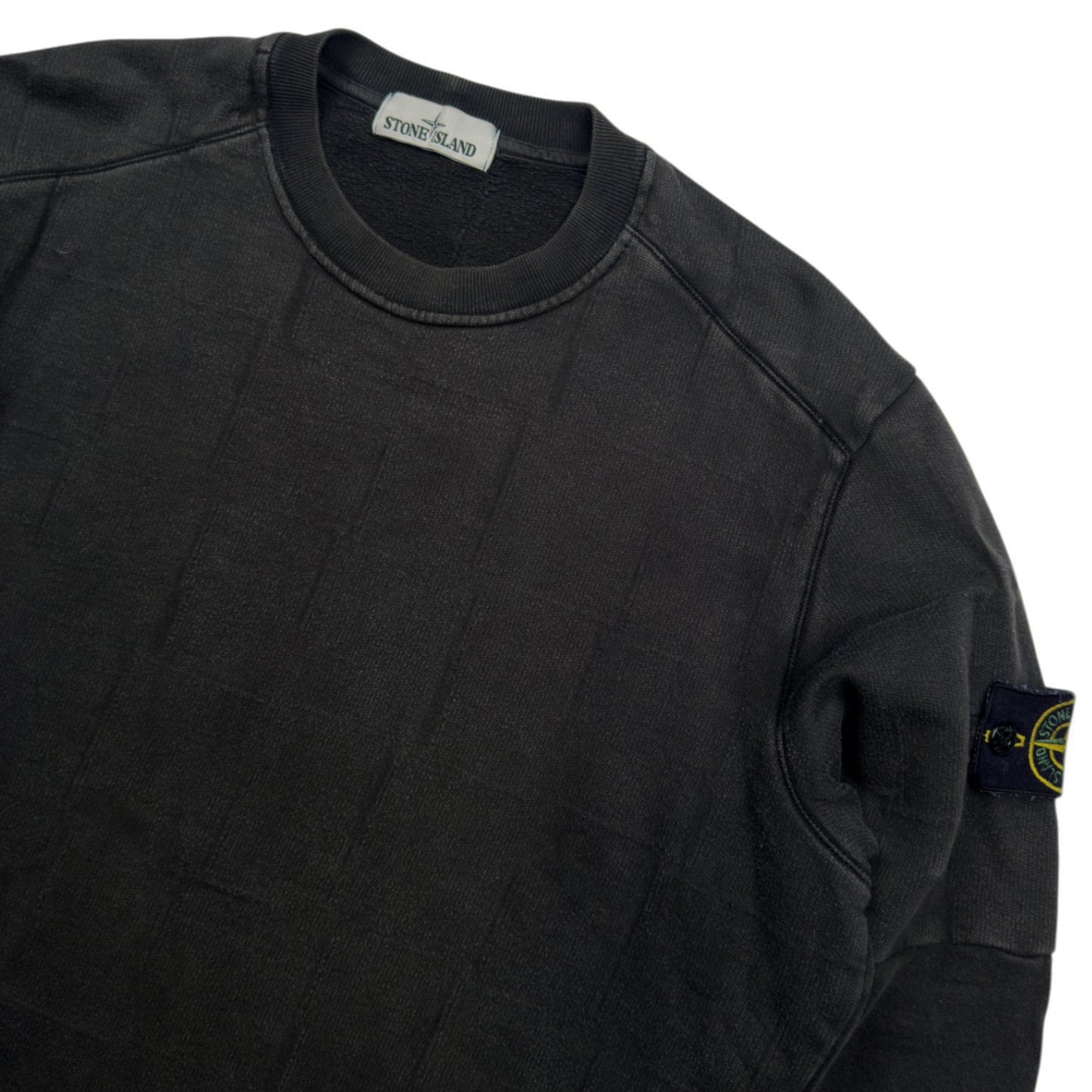 A/W 16 Stone Island House Check Crewneck Sweater - Black