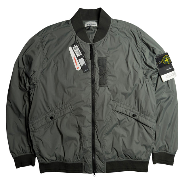 S/S 24 Stone Island Skin Touch Nylon with PrimaLoft TC Bomber Jacket - Musk Green