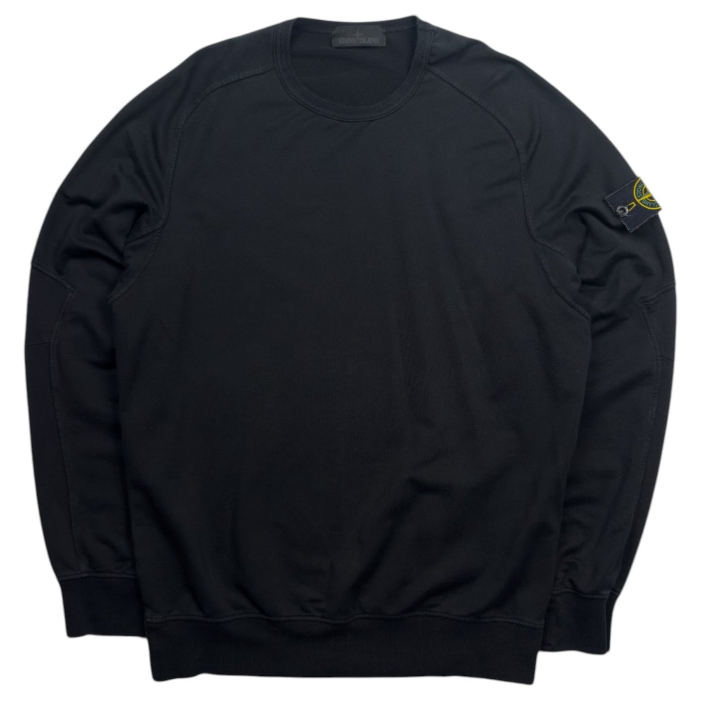 S/S 20 Stone Island Ghost Stretch Cotton Crewneck Sweater - Black