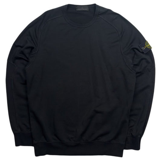 S/S 20 Stone Island Ghost Stretch Cotton Crewneck Sweater - Black