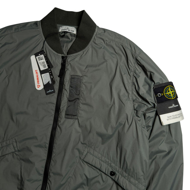 S/S 24 Stone Island Skin Touch Nylon with PrimaLoft TC Bomber Jacket - Musk Green