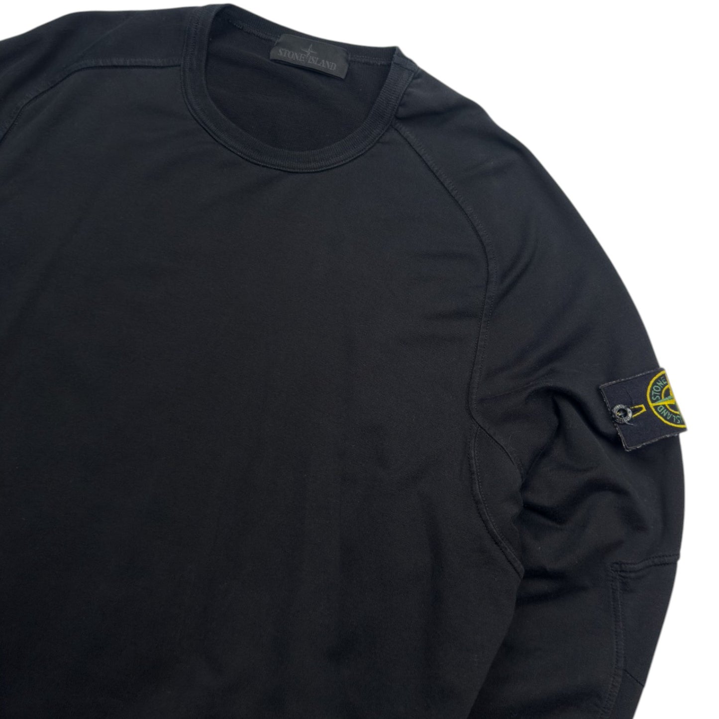 S/S 20 Stone Island Ghost Stretch Cotton Crewneck Sweater - Black