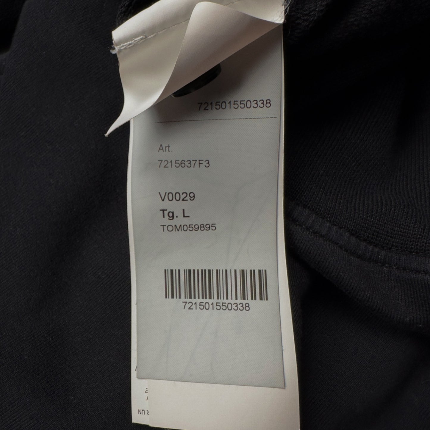 S/S 20 Stone Island Ghost Stretch Cotton Crewneck Sweater - Black
