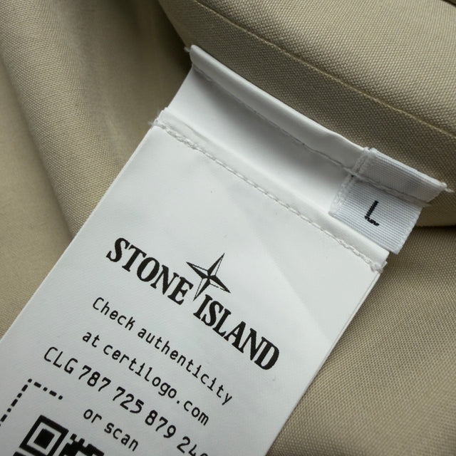 S/S 24 Stone Island Ghost Piece O-Ventile Field Jacket - Beige