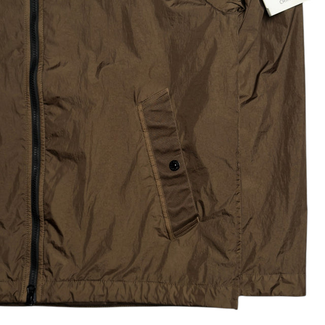 S/S 26 Stone Island Garment Dyed Crinkle Reps NY Hooded Jacket - Shadow Brown