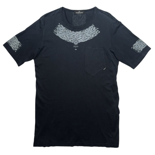 S/S 17 Stone Island Shadow Project Print T-Shirt - Black