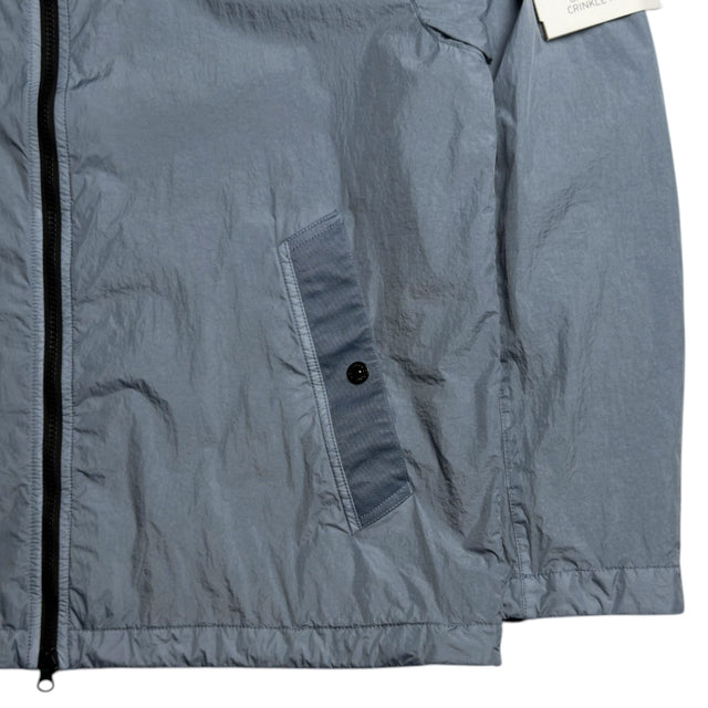 S/S 26 Stone Island Garment Dyed Crinkle Reps NY Hooded Jacket - Avio Blue