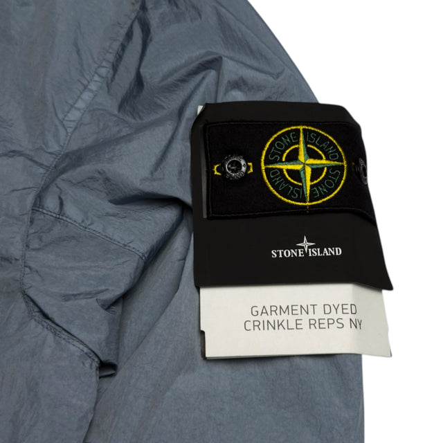 S/S 26 Stone Island Garment Dyed Crinkle Reps NY Hooded Jacket - Avio Blue