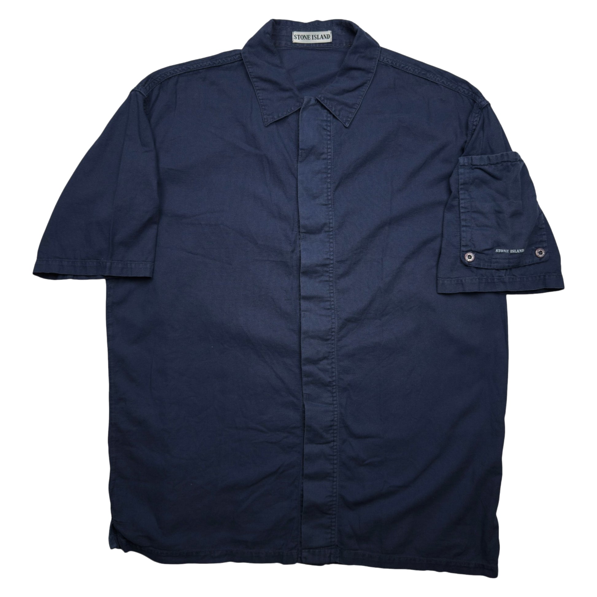 S/S 98 Stone Island Short Sleeve Shirt - Navy