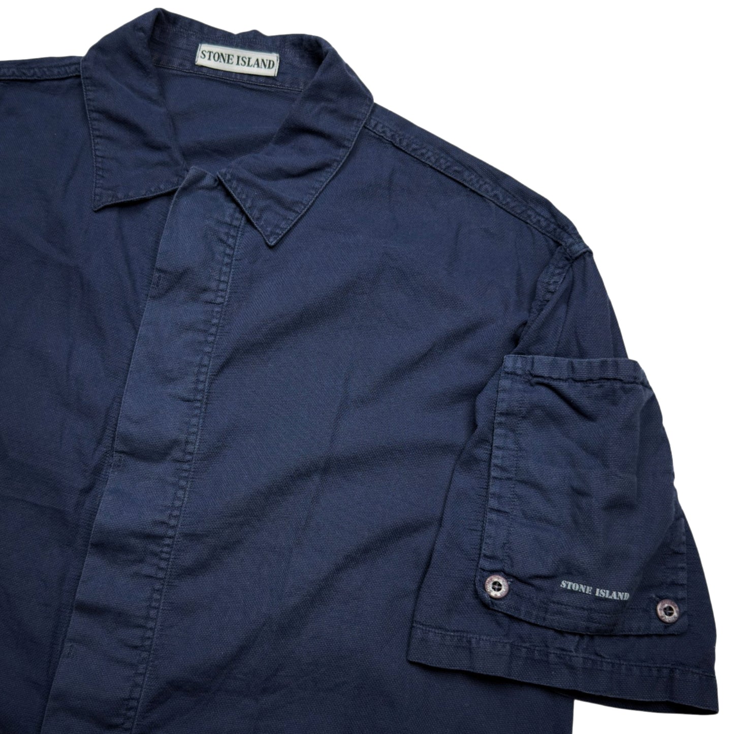S/S 98 Stone Island Short Sleeve Shirt - Navy