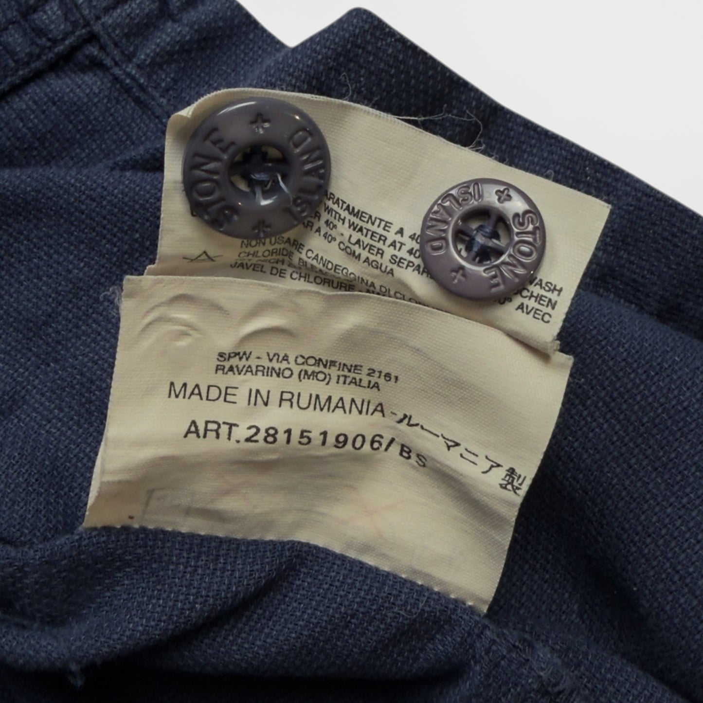 S/S 98 Stone Island Short Sleeve Shirt - Navy