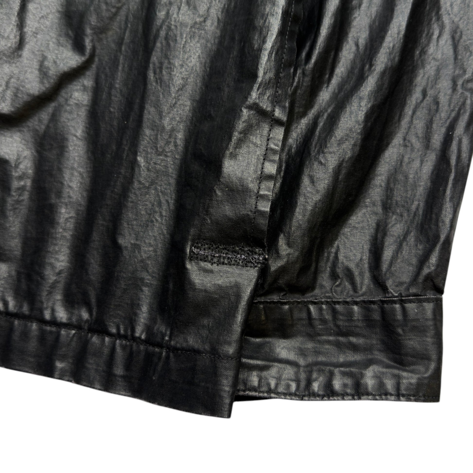 S/S 2000 Stone Island Polyurethane Coated Cotton Spellout Overshirt