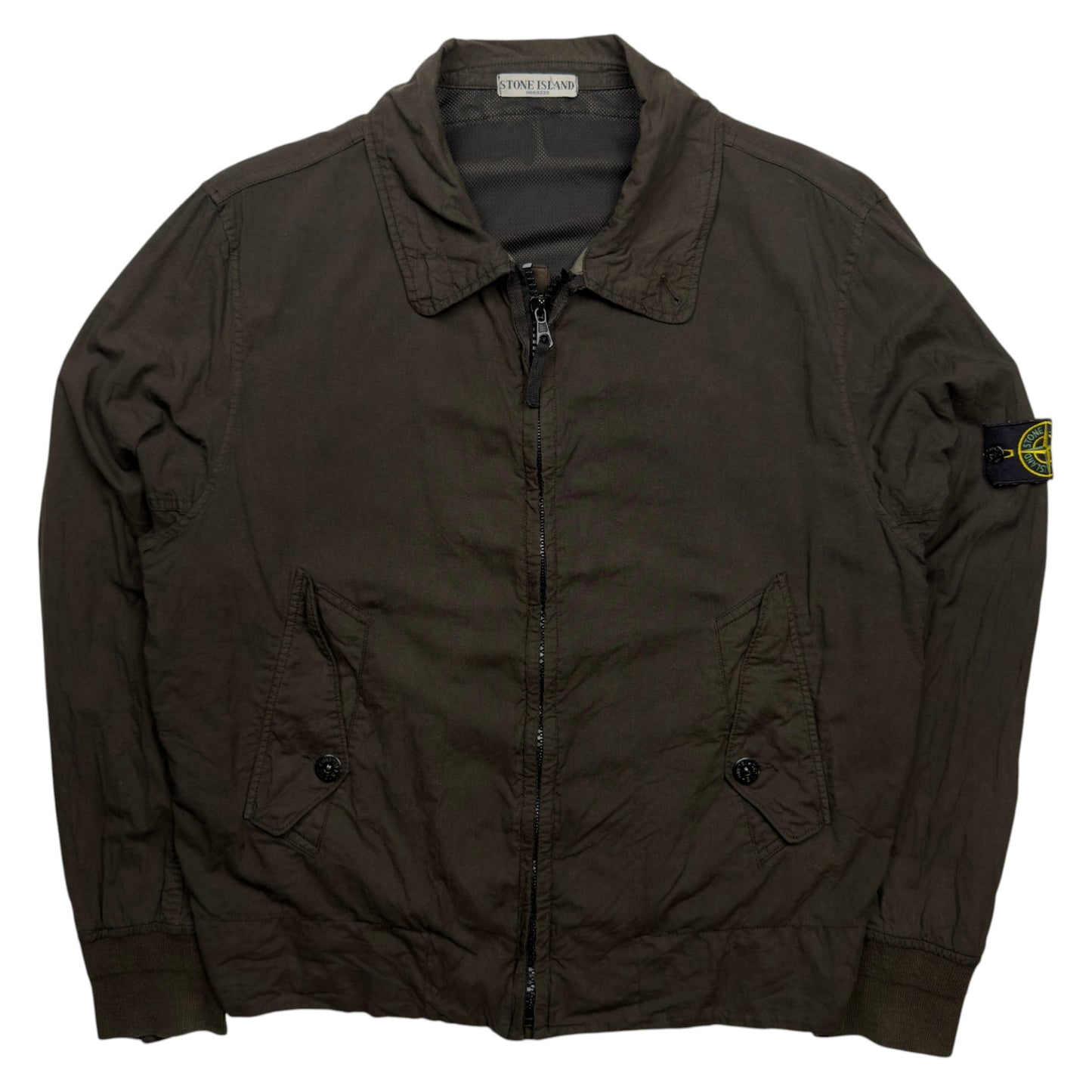 S/S 06 Stone Island Coated Cotton Wind Stopper Jacket - Dark Khaki