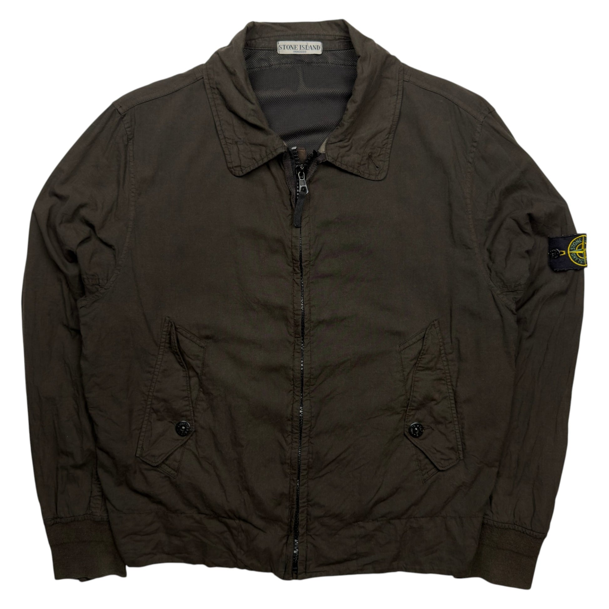 S/S 06 Stone Island Coated Cotton Wind Stopper Jacket - Dark Khaki