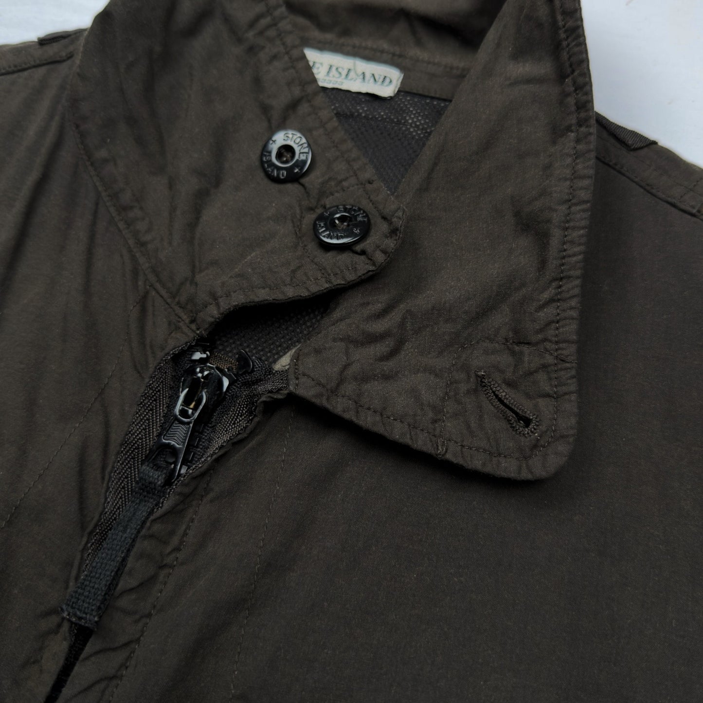 S/S 06 Stone Island Coated Cotton Wind Stopper Jacket - Dark Khaki