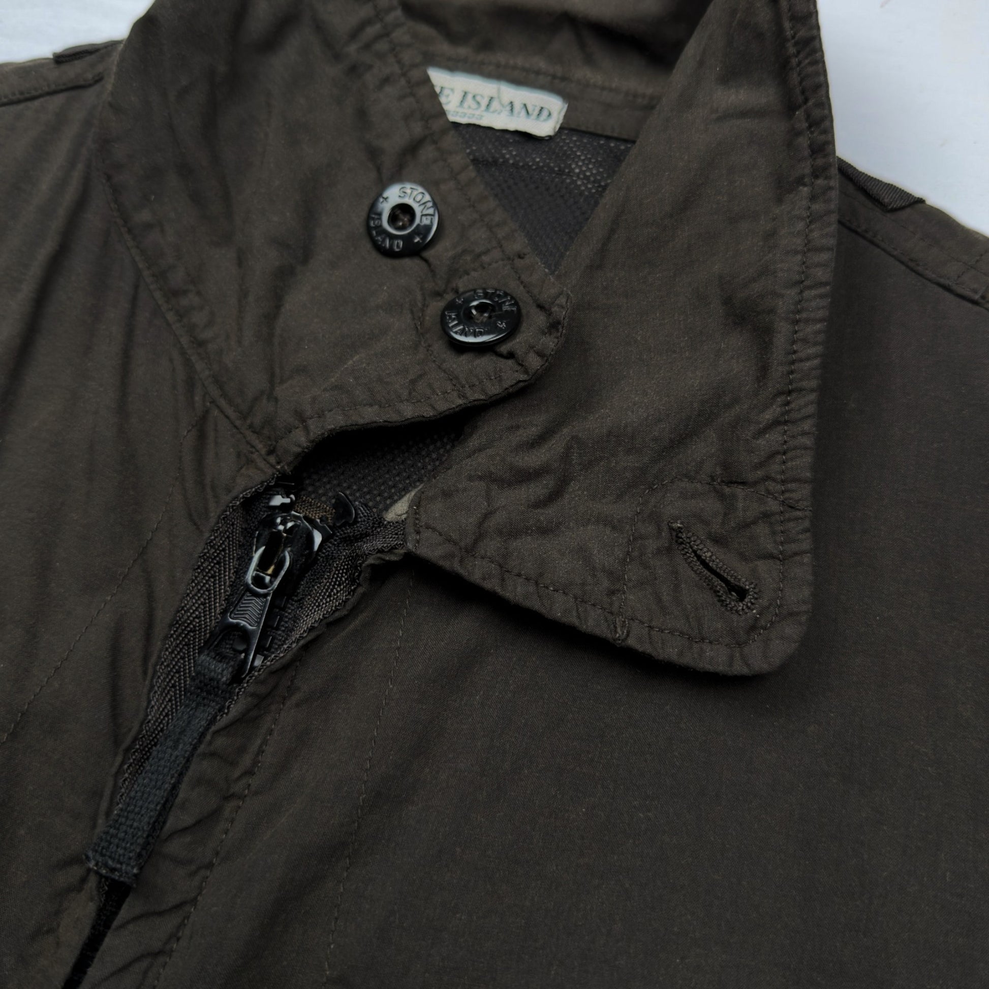 S/S 06 Stone Island Coated Cotton Wind Stopper Jacket - Dark Khaki