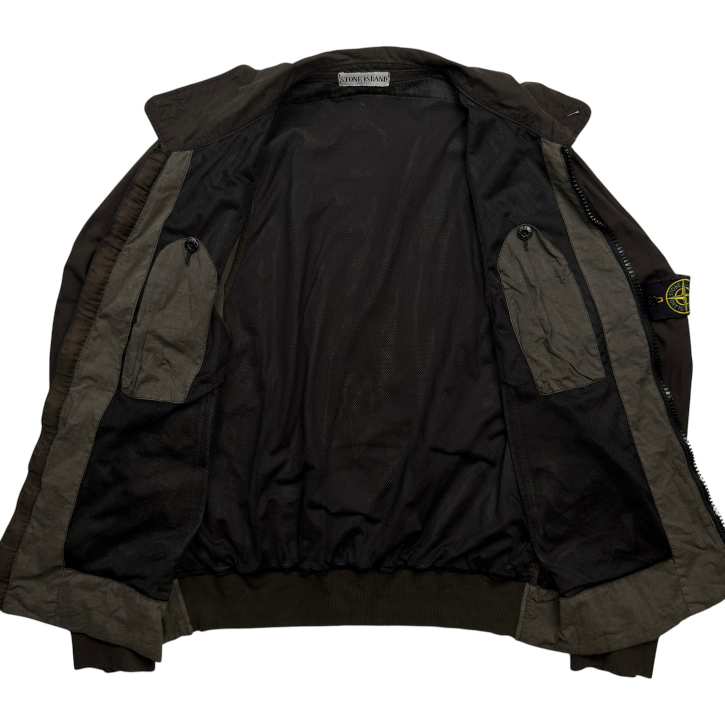 S/S 06 Stone Island Coated Cotton Wind Stopper Jacket - Dark Khaki
