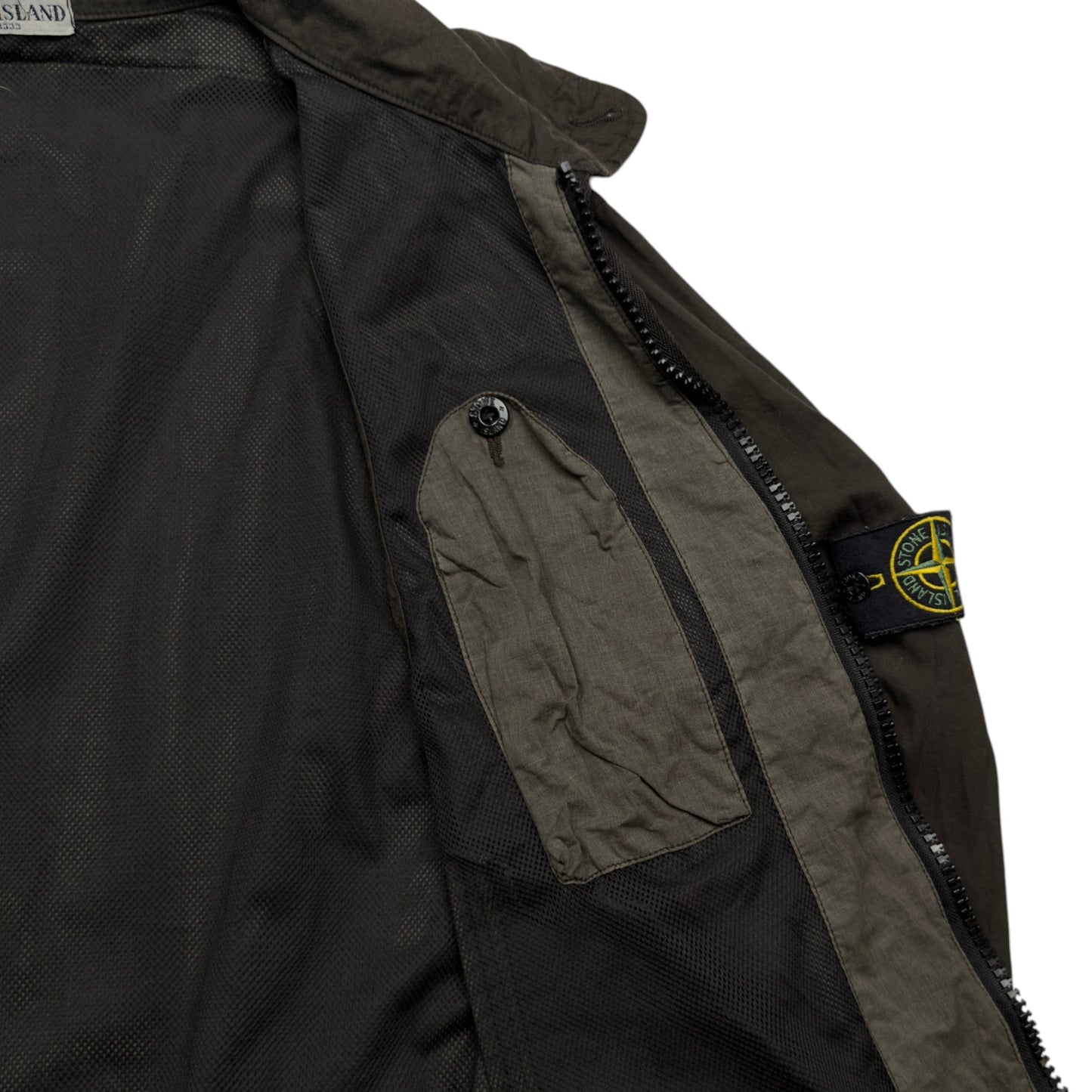 S/S 06 Stone Island Coated Cotton Wind Stopper Jacket - Dark Khaki