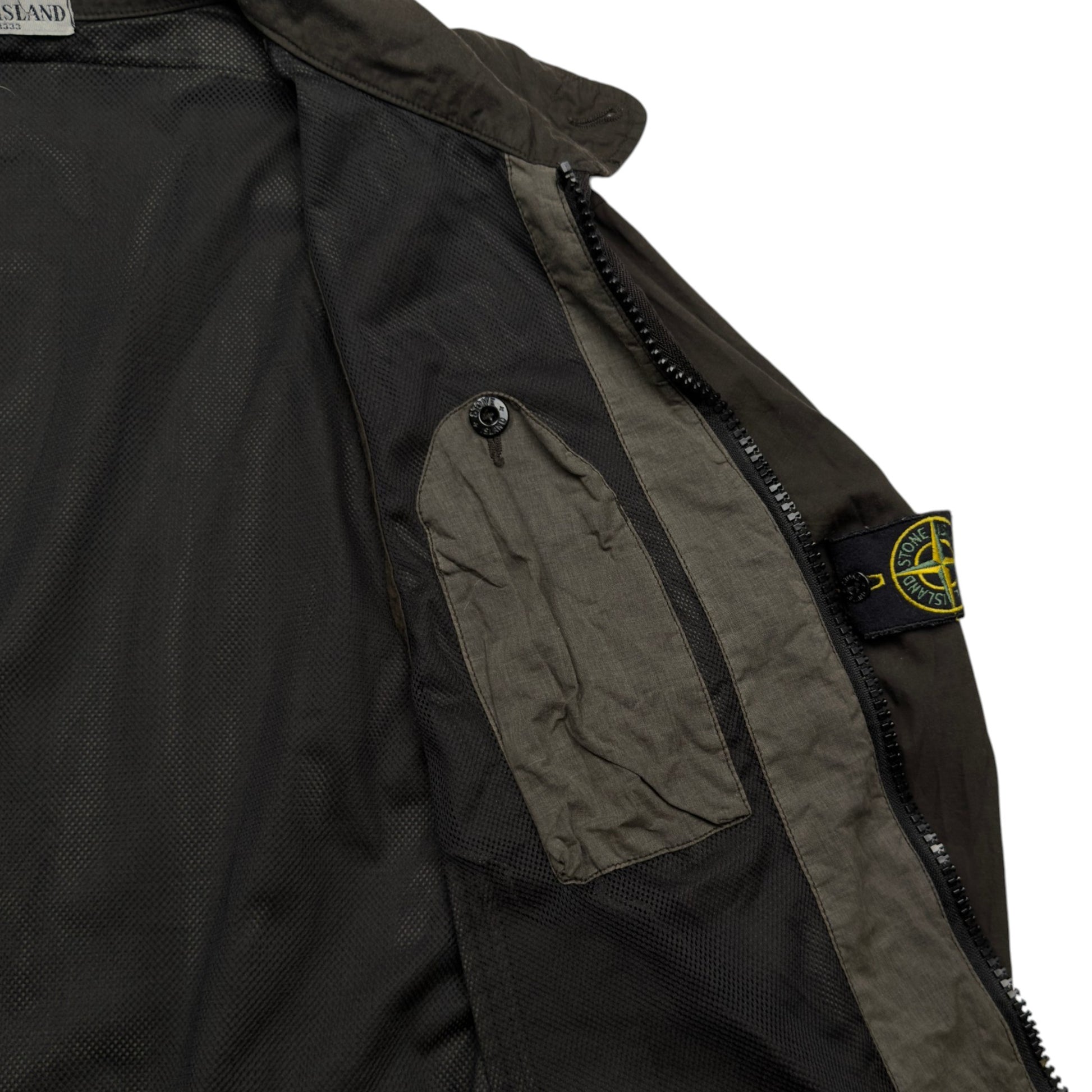 S/S 06 Stone Island Coated Cotton Wind Stopper Jacket - Dark Khaki