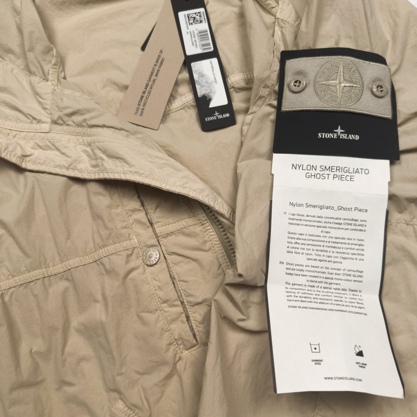 S/S 25 Stone Island Ghost Nylon Smerigliato Jacket