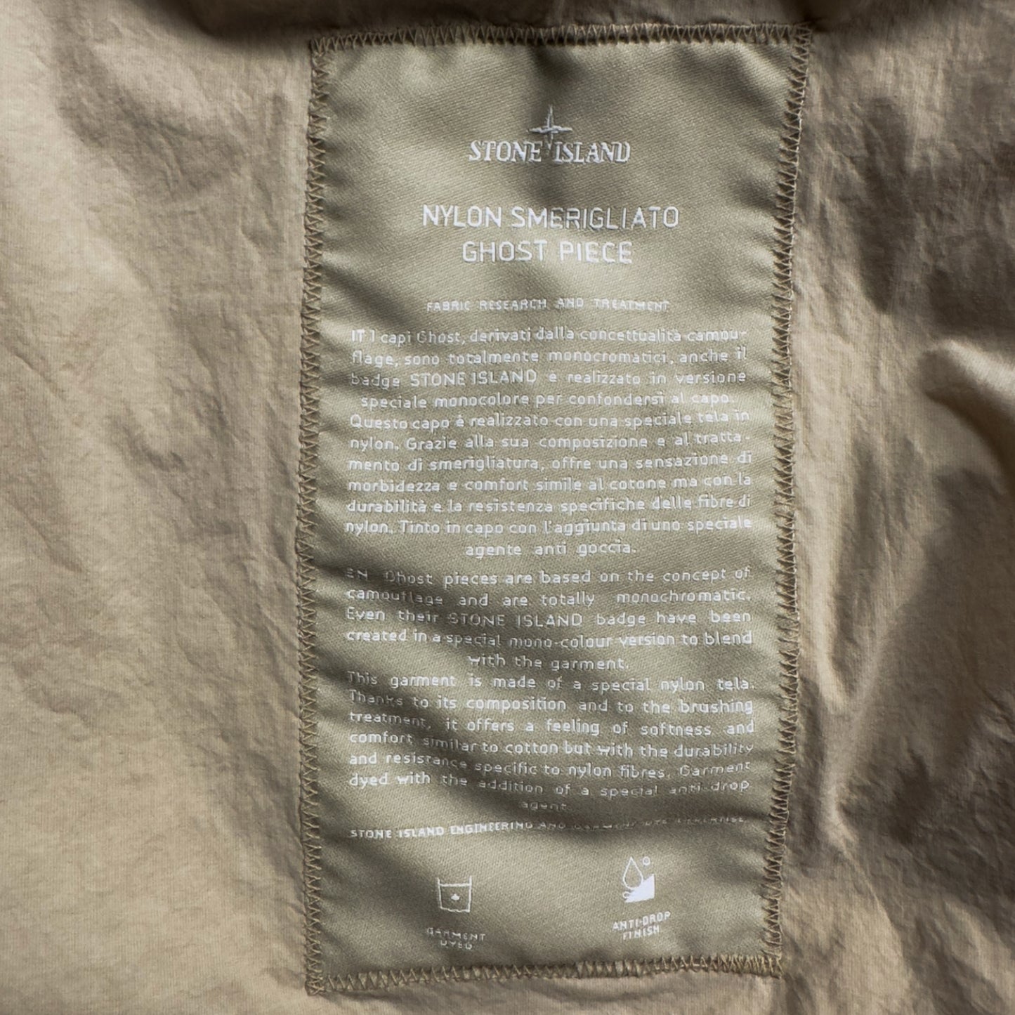 S/S 25 Stone Island Ghost Nylon Smerigliato Jacket