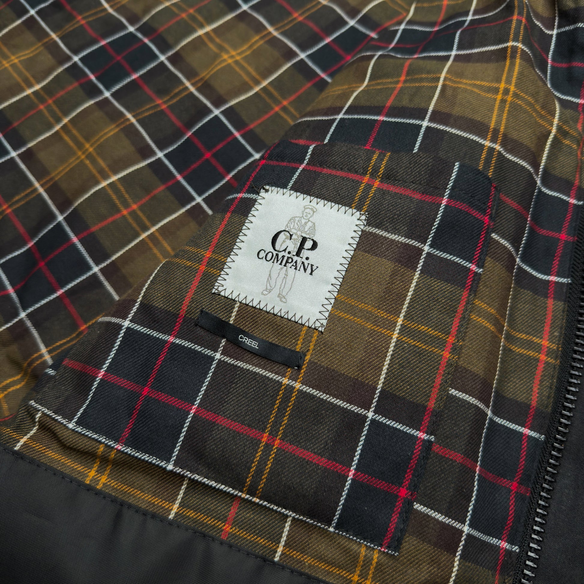 A/W 23 C.P. Company x Barbour Wax Cotton Creel 500 Mille Goggle Jacket - Black