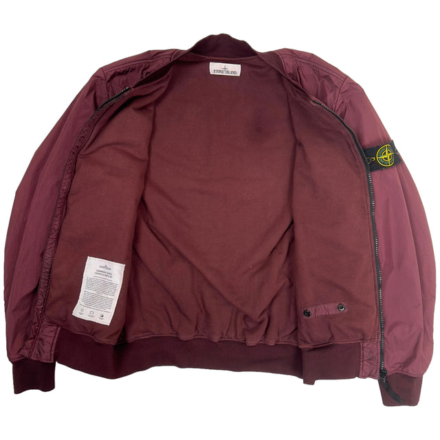 A/W 17 Stone Island Lined Crinkle Reps NY Bomber Burgundy