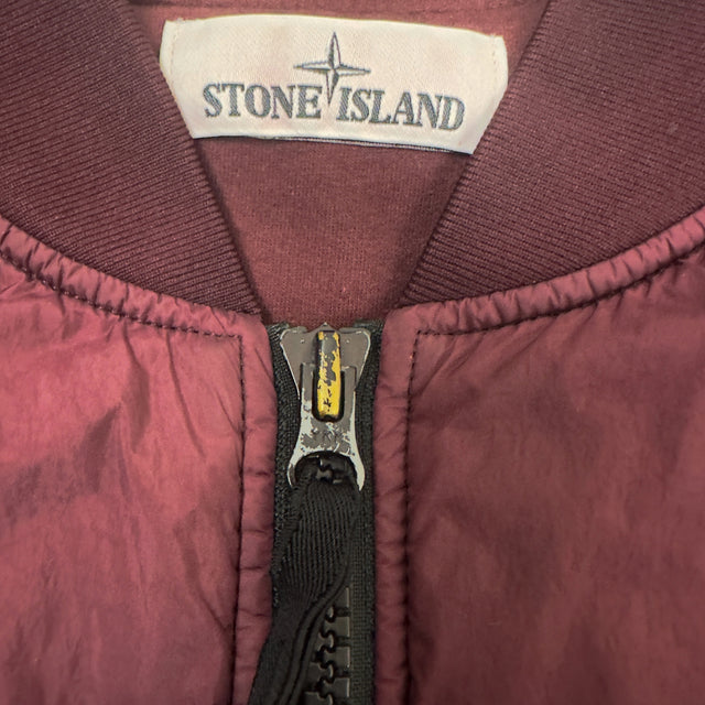 A/W 17 Stone Island Lined Crinkle Reps NY Bomber Burgundy