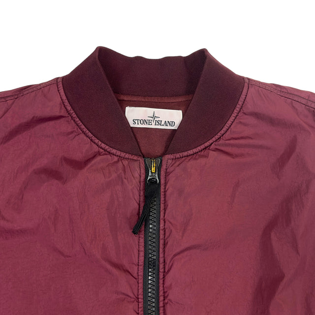 A/W 17 Stone Island Lined Crinkle Reps NY Bomber Burgundy