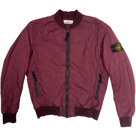 A/W 17 Stone Island Lined Crinkle Reps NY Bomber Burgundy