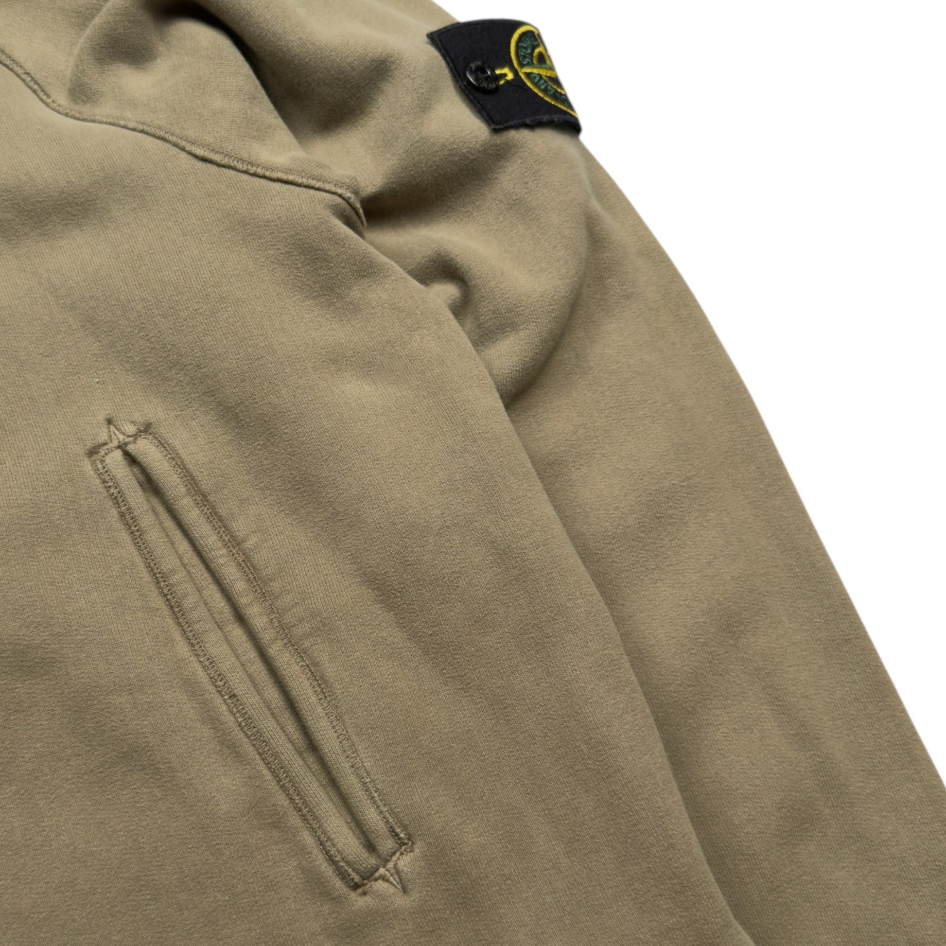 A/W 06 Stone Island Cotton Fleece Zip Jacket - Taupe