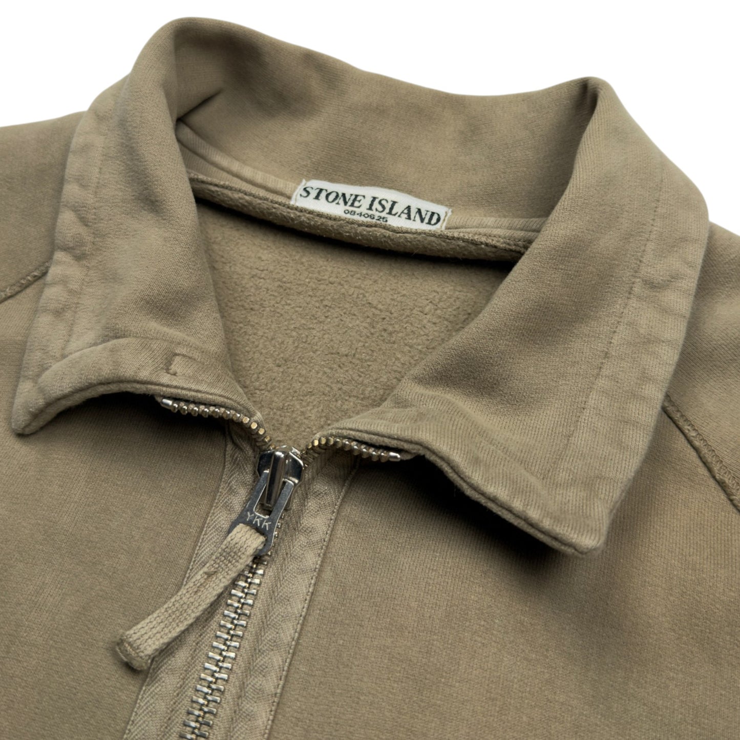 A/W 06 Stone Island Cotton Fleece Zip Jacket - Taupe