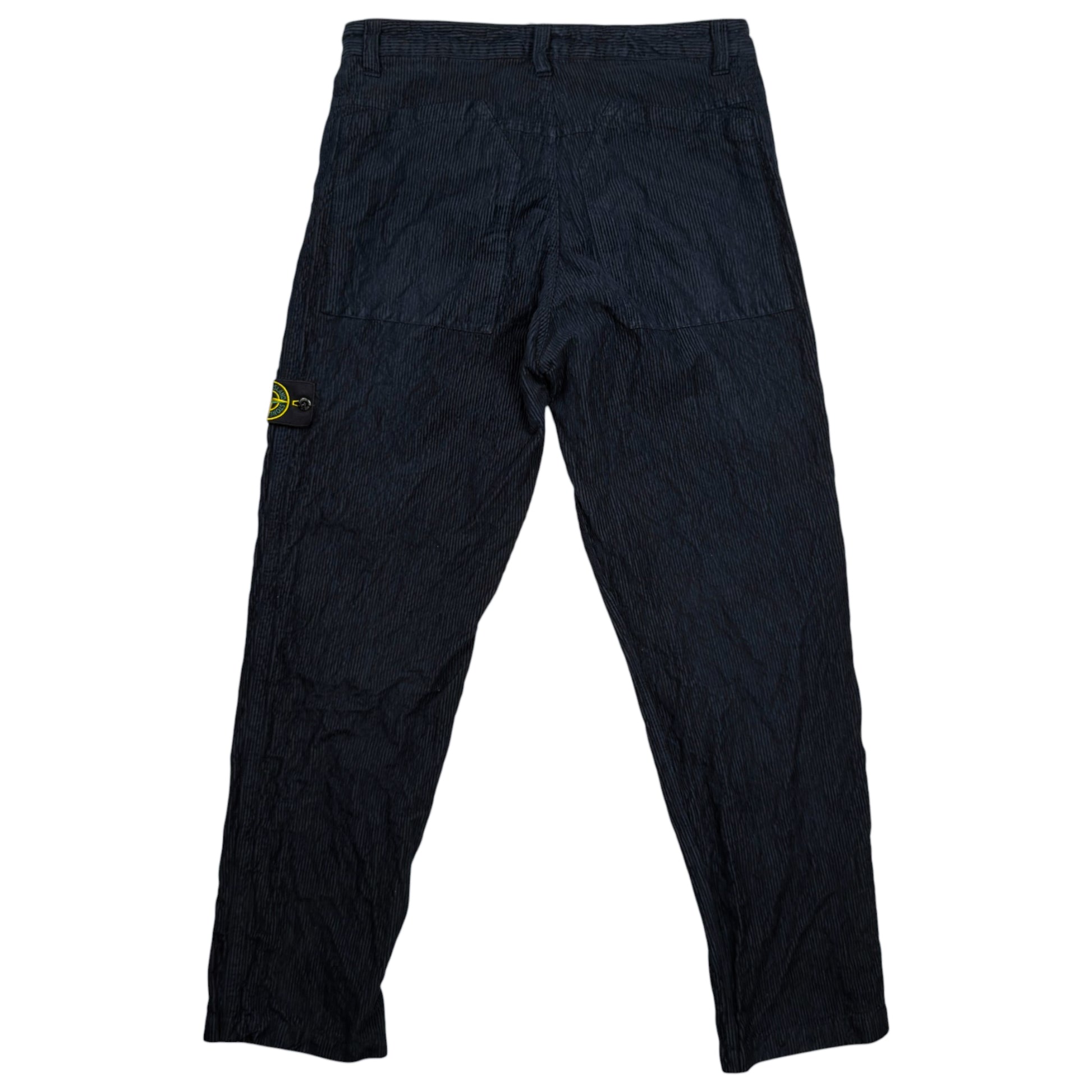 A/W 25 Stone Island Wrinkled Corduroy 500-TC Relaxed Trousers - Navy