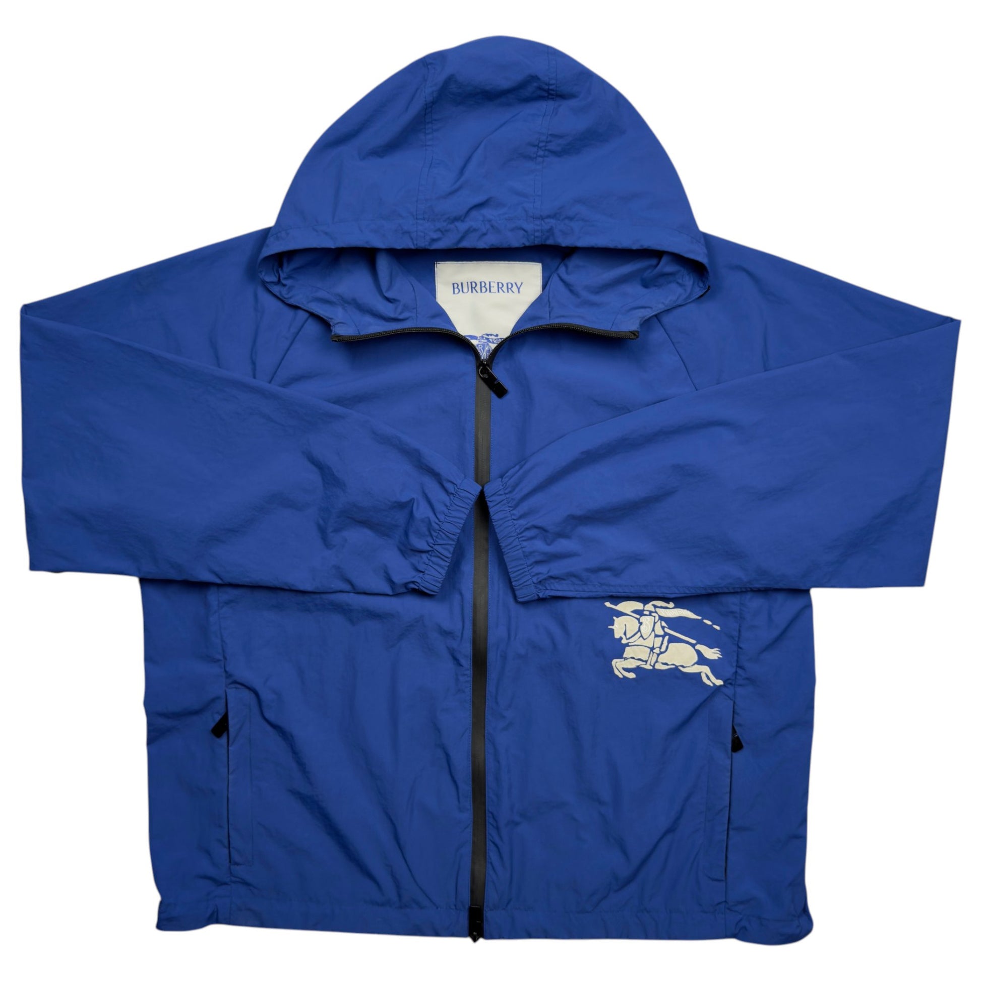 S/S 24 Burberry Equestrian Knight Hooded Jacket - Knight Blue