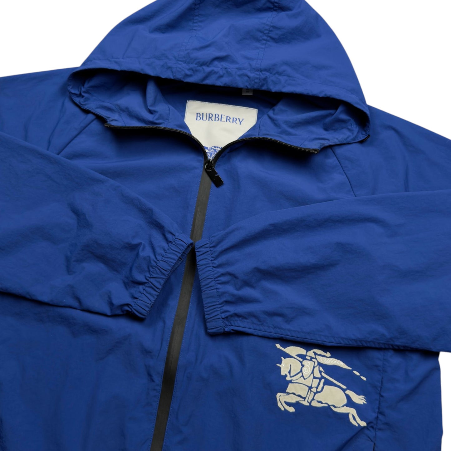 S/S 24 Burberry Equestrian Knight Hooded Jacket - Knight Blue