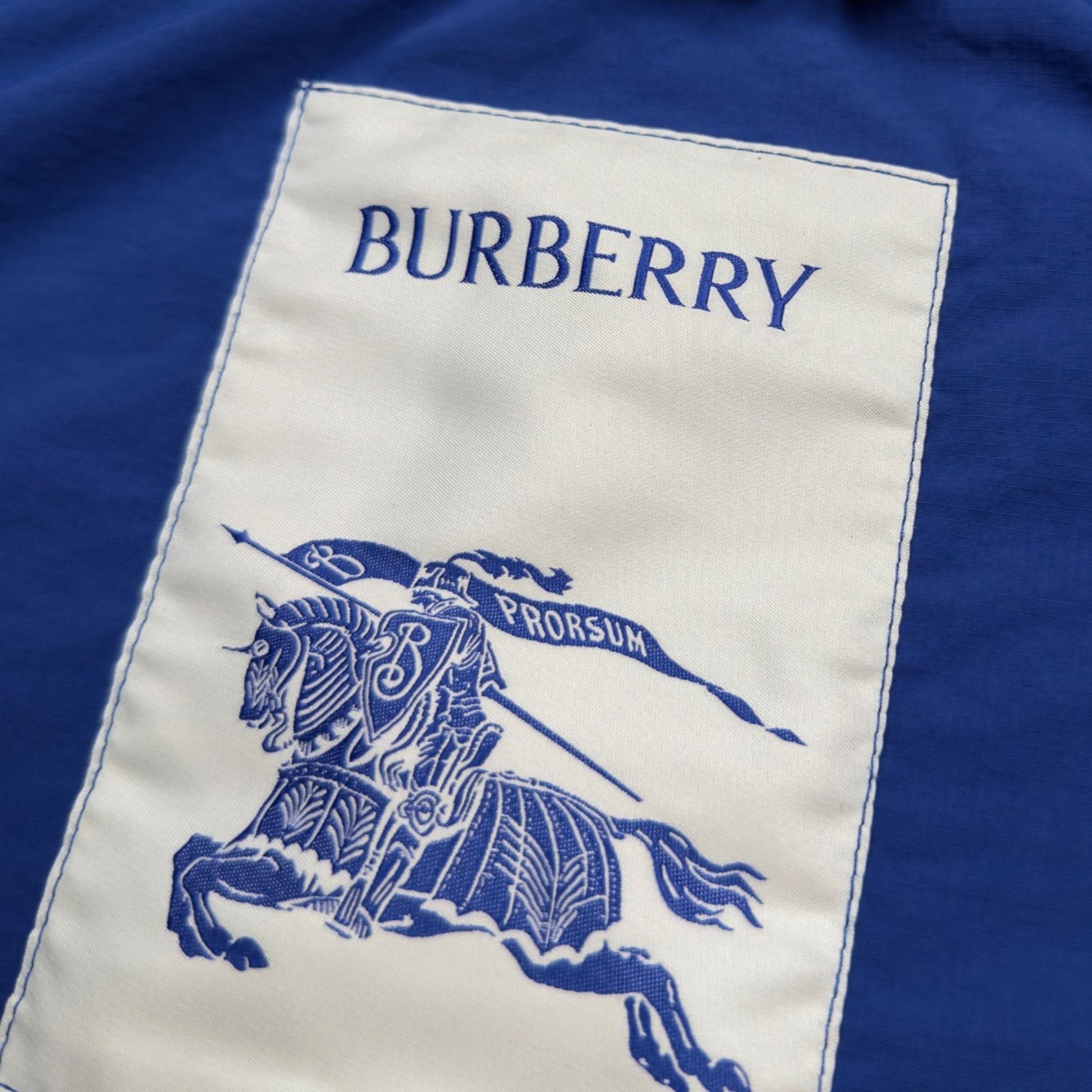 S/S 24 Burberry Equestrian Knight Hooded Jacket - Knight Blue